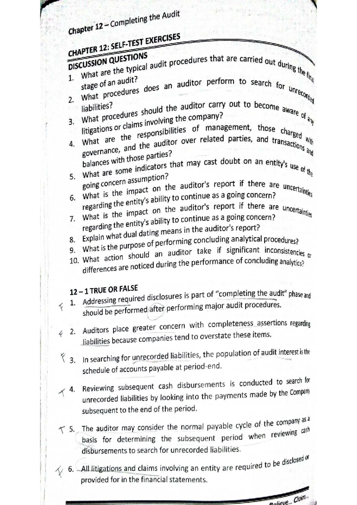 AUDIT 101: Summary of Key Concepts and Principles in Chapter 1 - Studocu