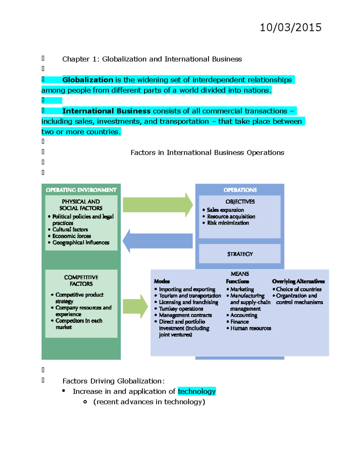 MGT 101: Midterm 1 Study Guide on Globalization & Culture - Studocu
