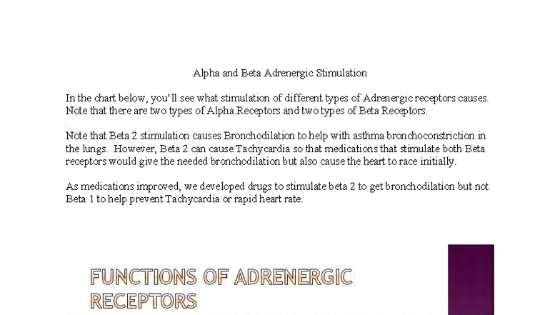 Adrenergic Receptors: Mechanisms & Clinical Implications (PHRM 101 ...