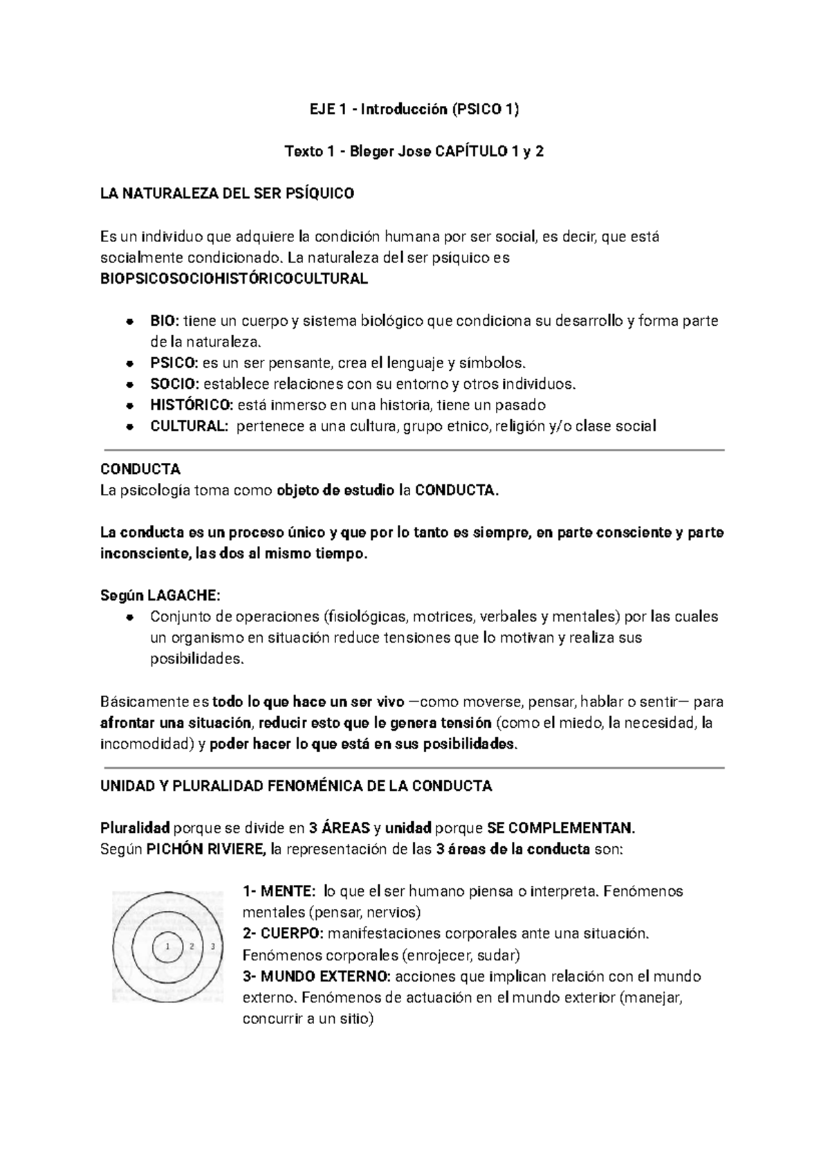 Psicología 2: Resumen de Capítulos 1 y 2 (PSICO 1) - Studocu