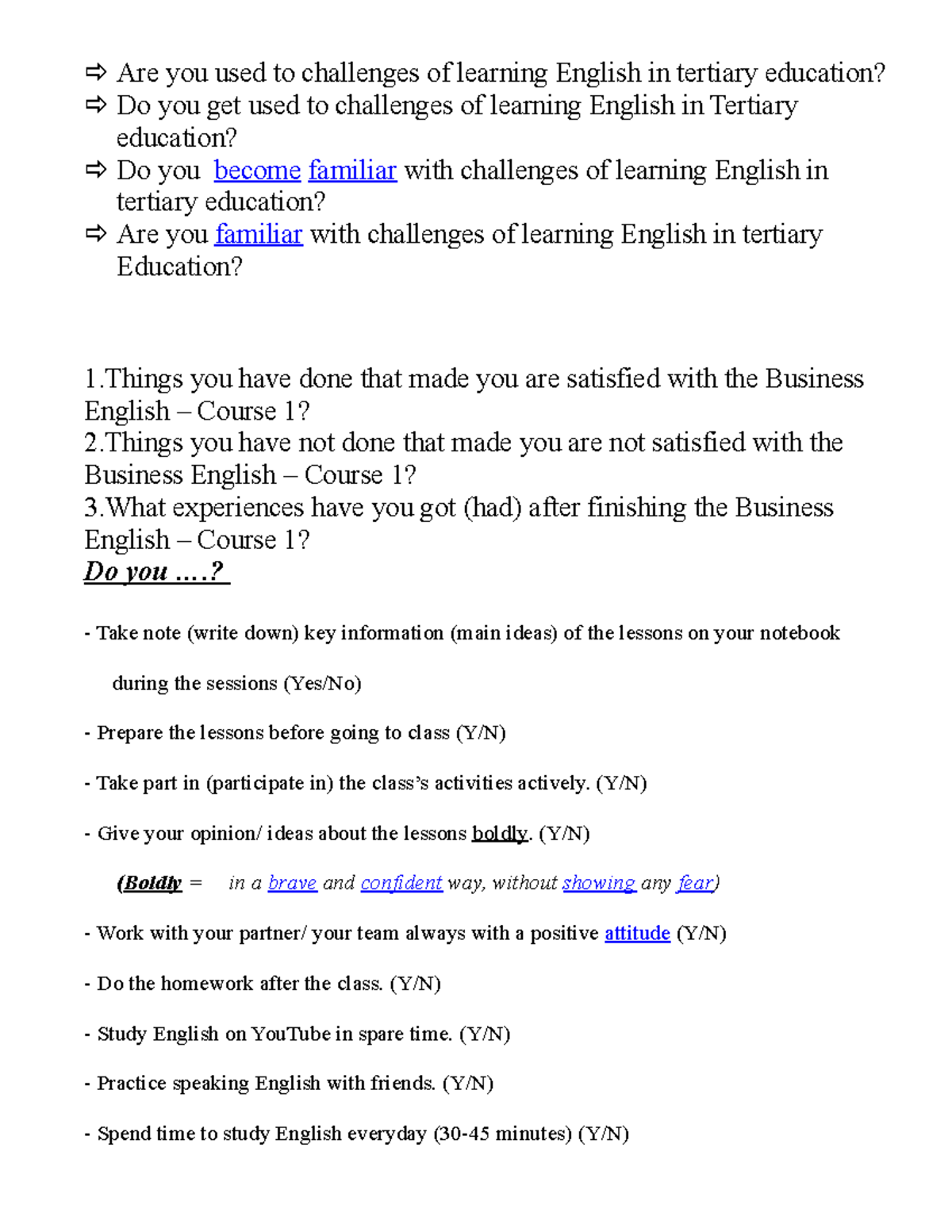 205-Tasks 4 Listening Exercises for Business English Course 1 - Studocu