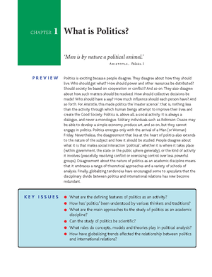 Chapter 3 Politics and The State - CHAPTER 2: POLITICS AND THE STATE ...