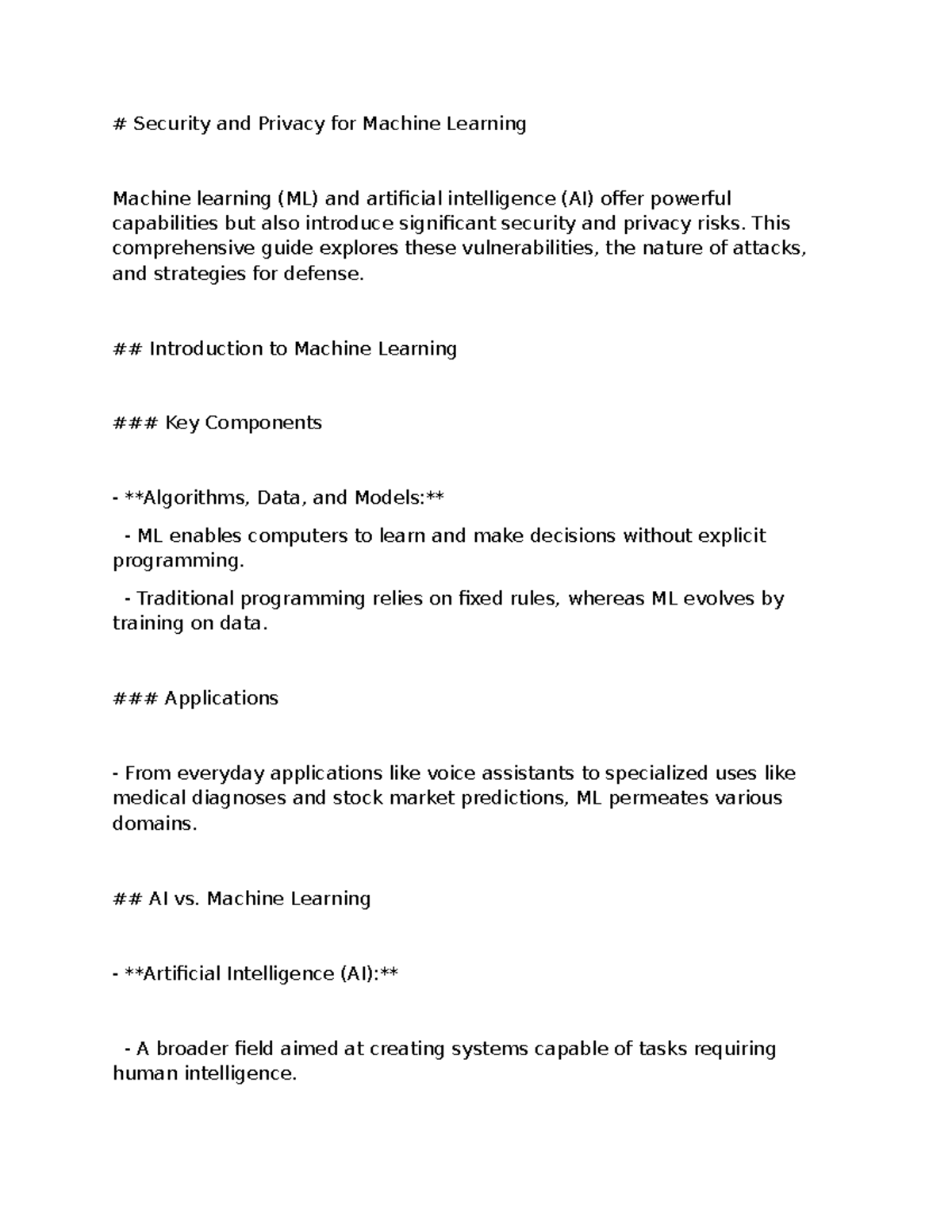 Week 3 - Security & Privacy in Machine Learning Lecture Notes - Studocu