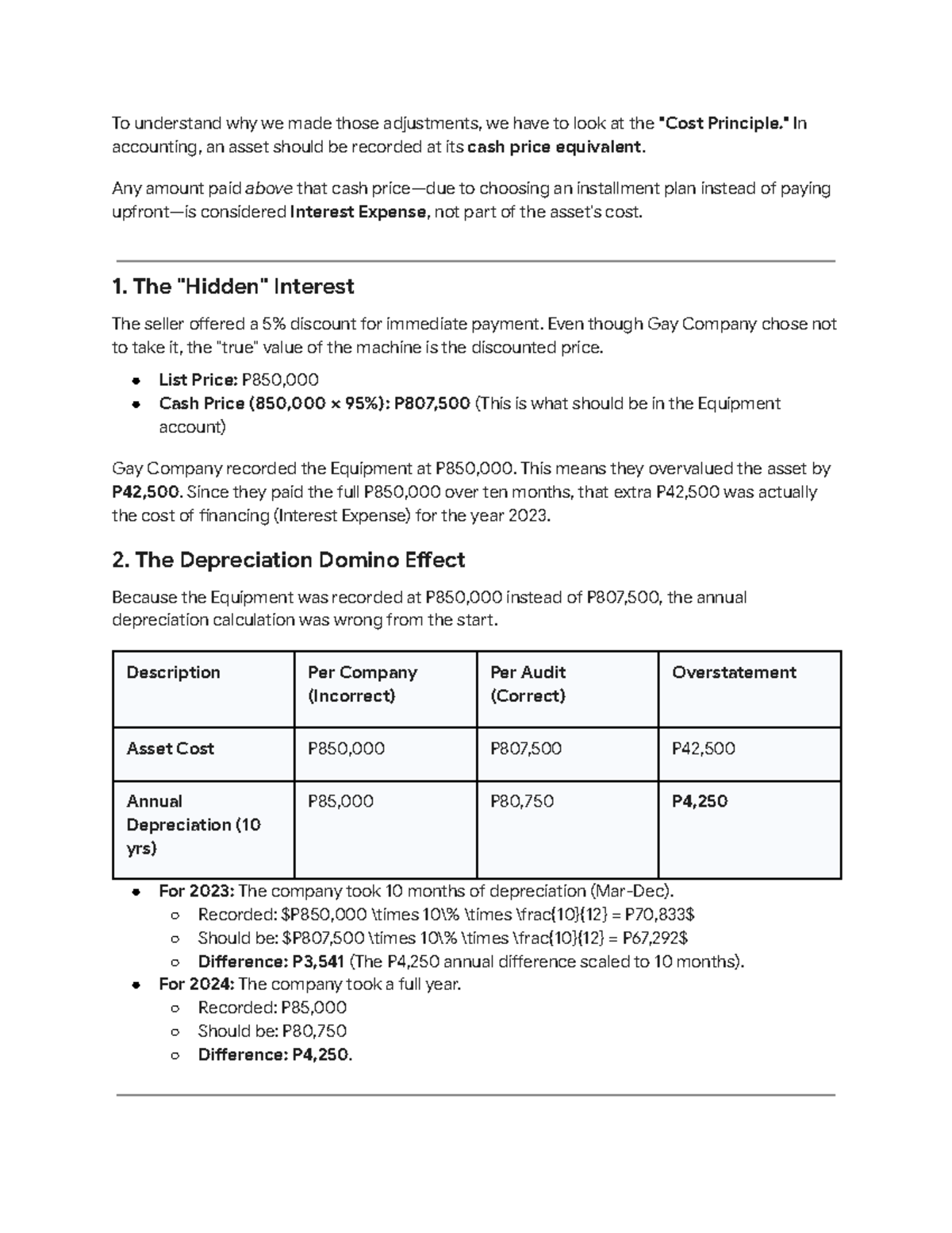 Prob 3 Gay Comp - Explanation of Asset Valuation Adjustments - Studocu