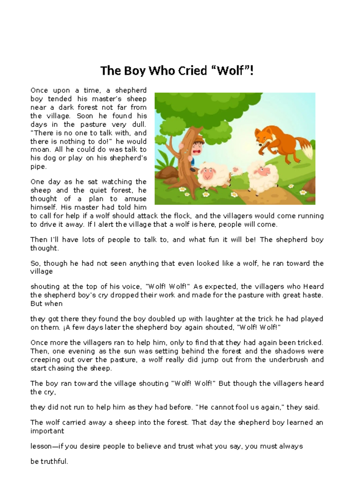 ANA Ingles - Fables and Moral Lessons for Understanding - Studocu