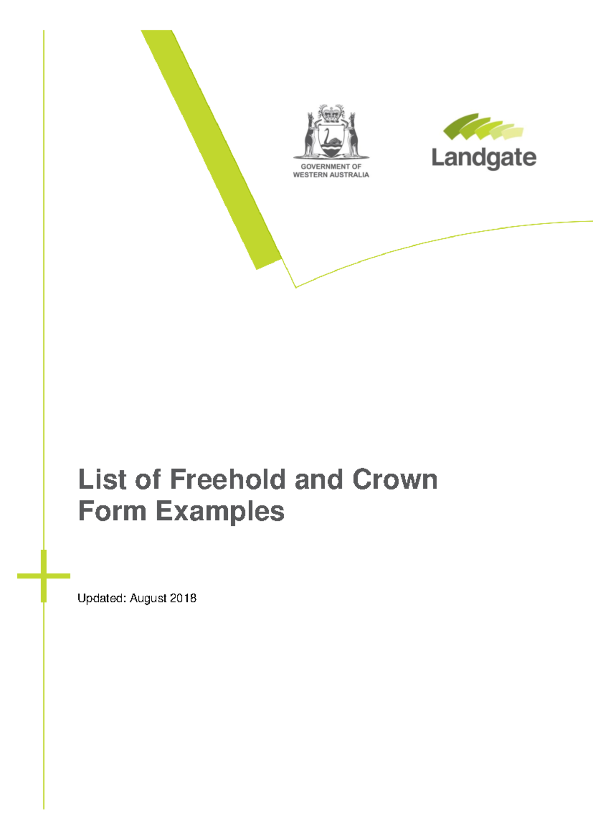 List of Freehold and Crown Form Examples (Updated Aug 2018) - Studocu