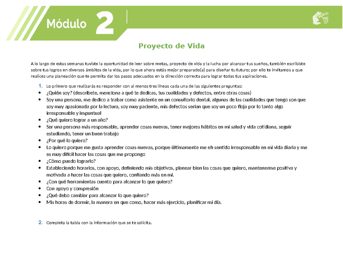 Proyecto Integrador M02 S4: Mi Proyecto de Vida y Metas Personales ...