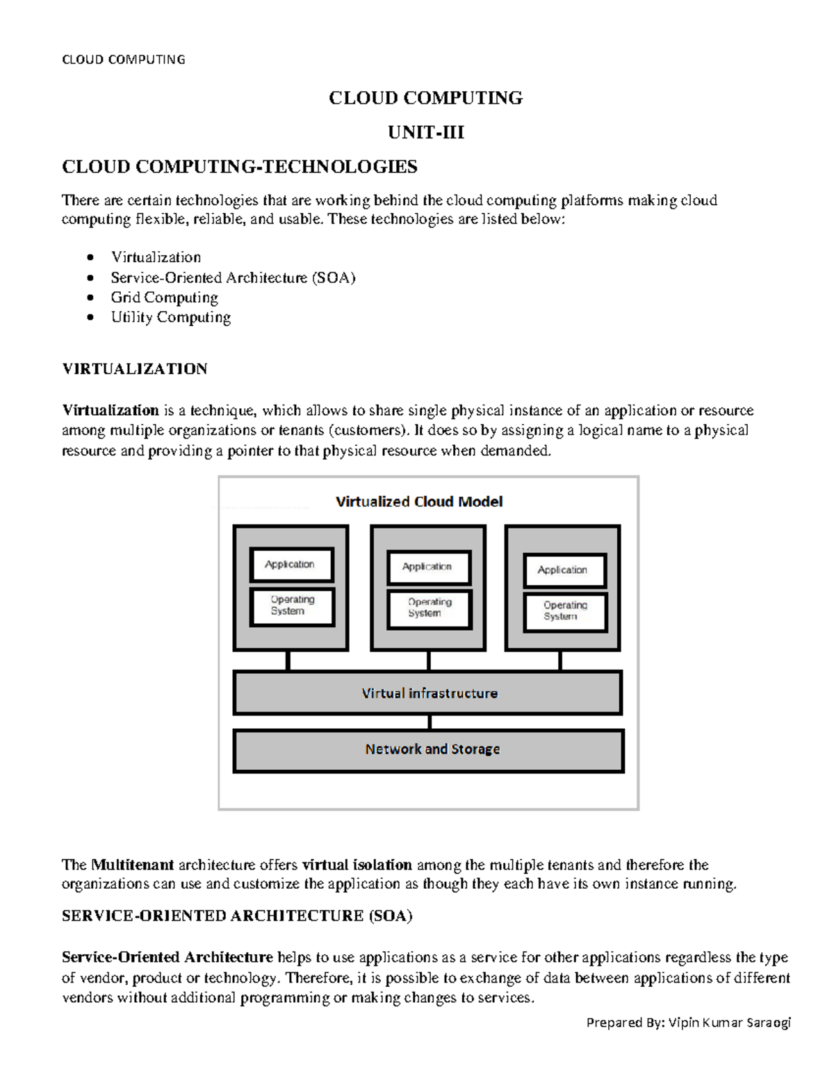 CC - Unit 4 - Cloud Computing Technologies Notes - Studocu
