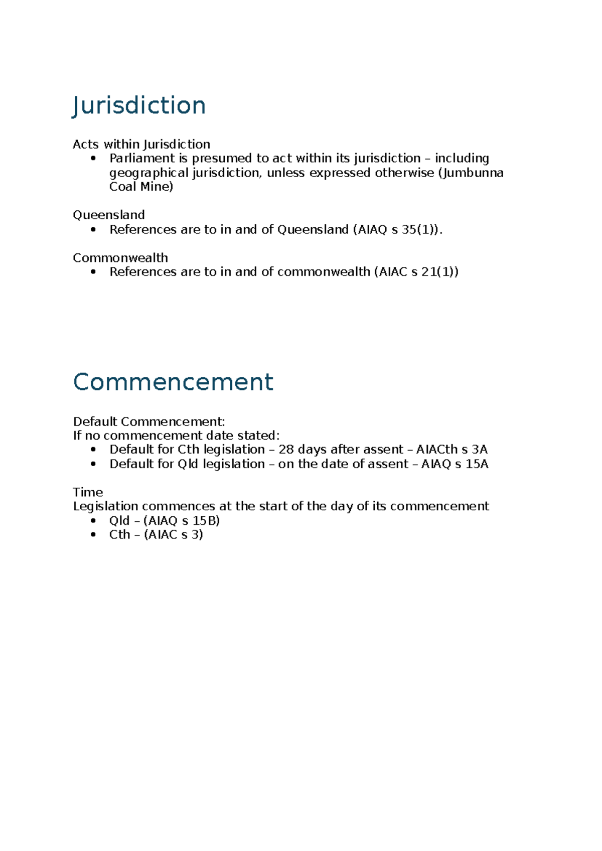 Statutory Interpretation Exam Notes (LAWS101) - Studocu