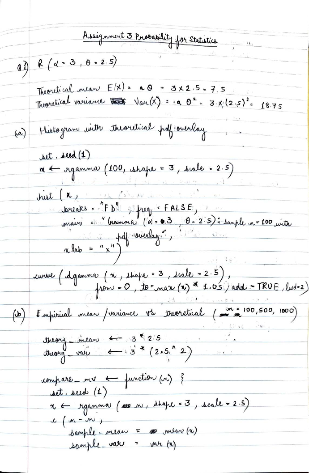 Ass 3 PFS - Probability and Statistics Assignment 3 Analysis - Studocu