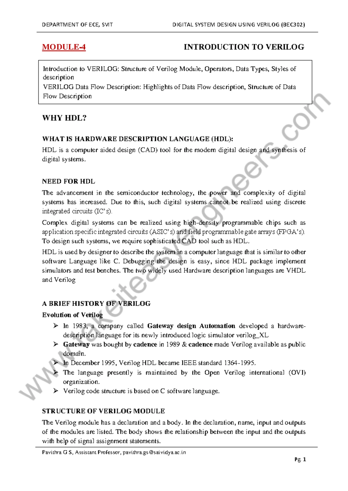 DLC Mod2 - Dlc module-2 - module ANALYSIS AND DESIGN OF COMBINATIONAL ...