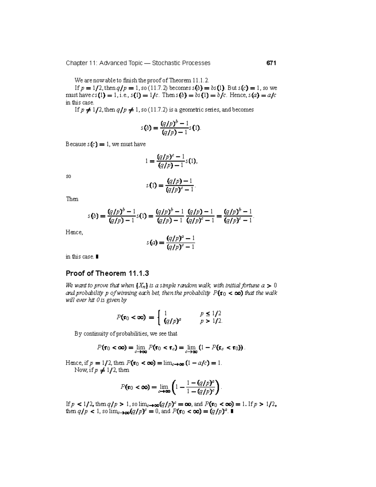 Chapter 11: Advanced Stochastic Processes - Calculus Notes Summary ...