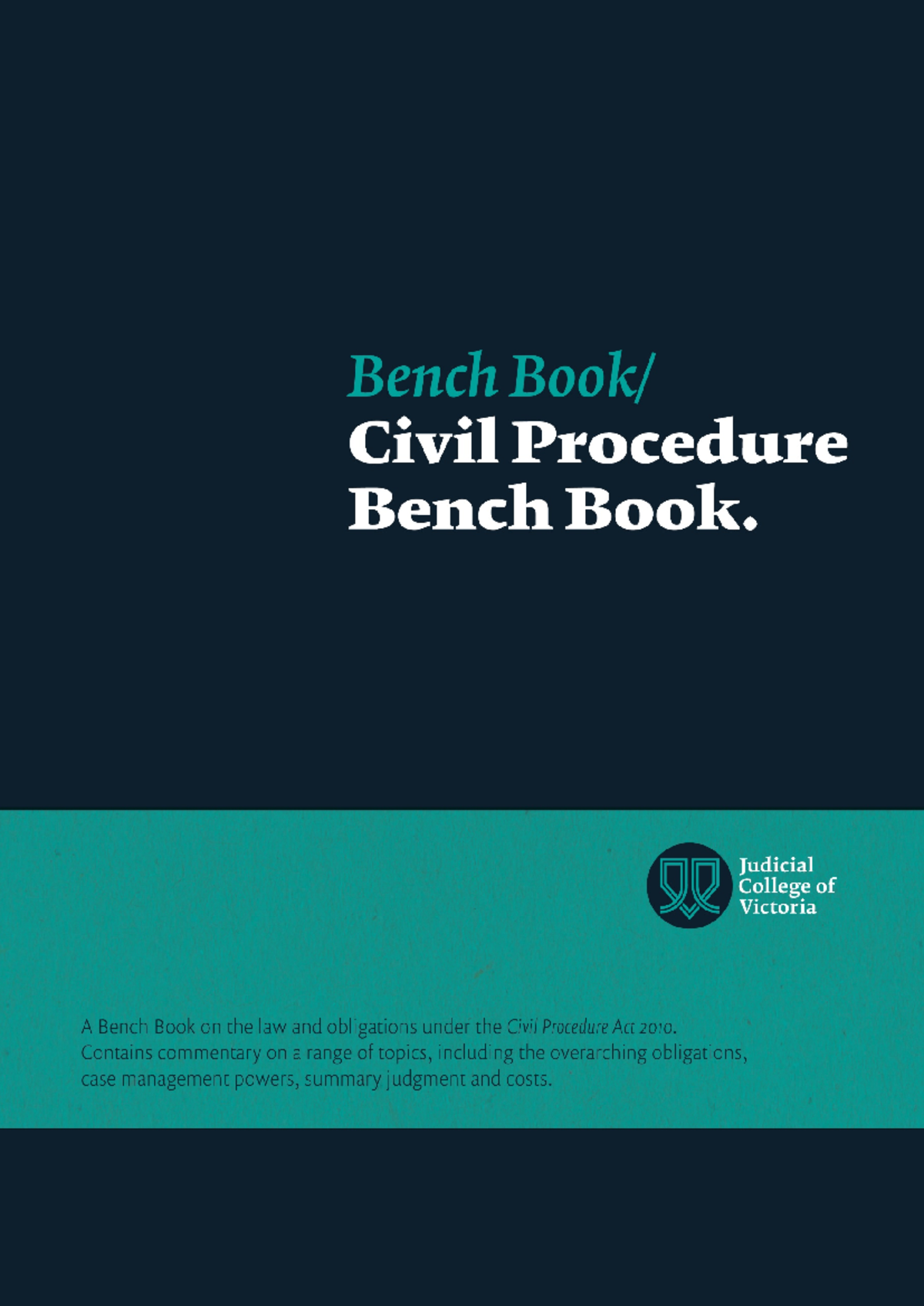 Civil Procedure Bench Book (CPB) - Updated Edition 2026 - Studocu