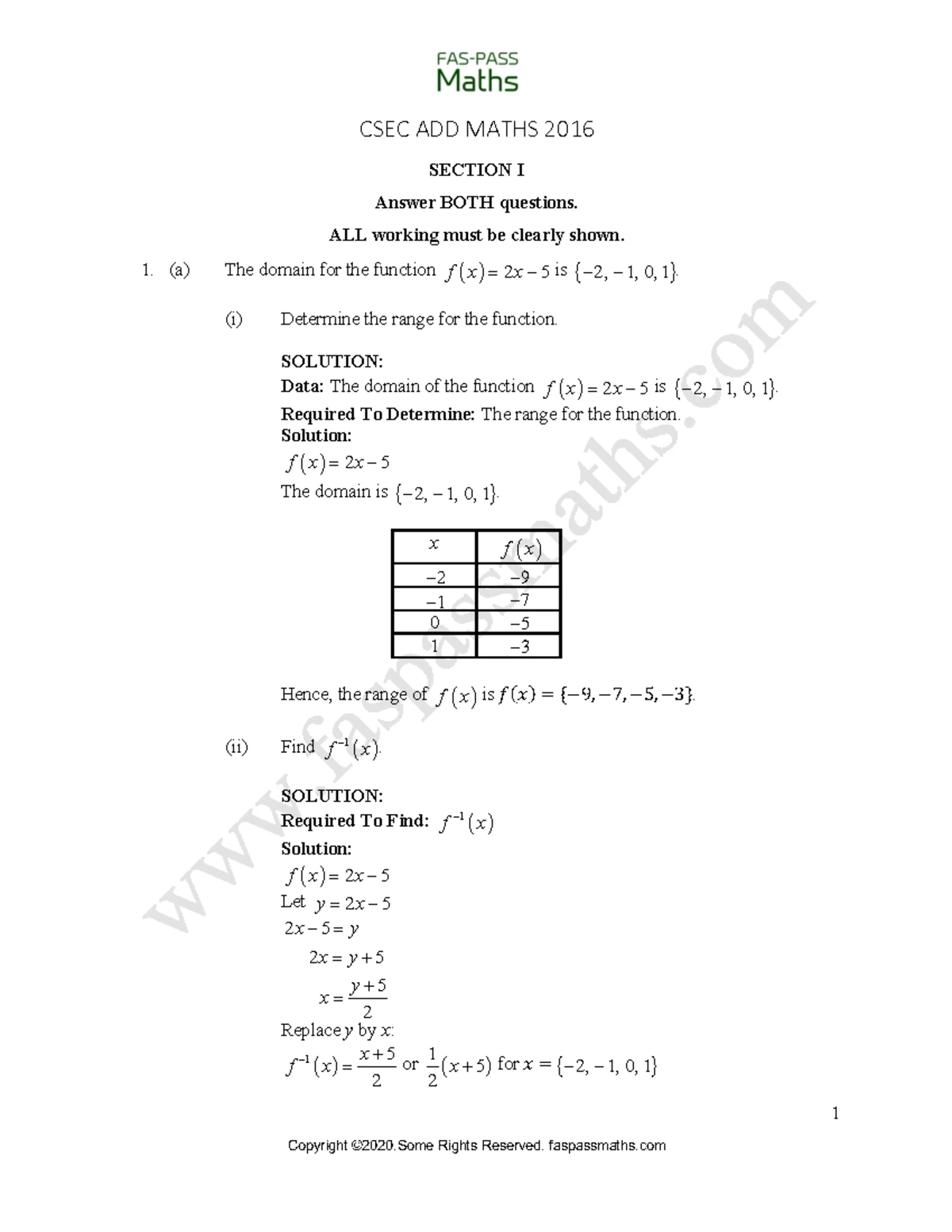 CSEC MATHEMATICS Past Paper 2015 - Test Code 01234020 - Studocu