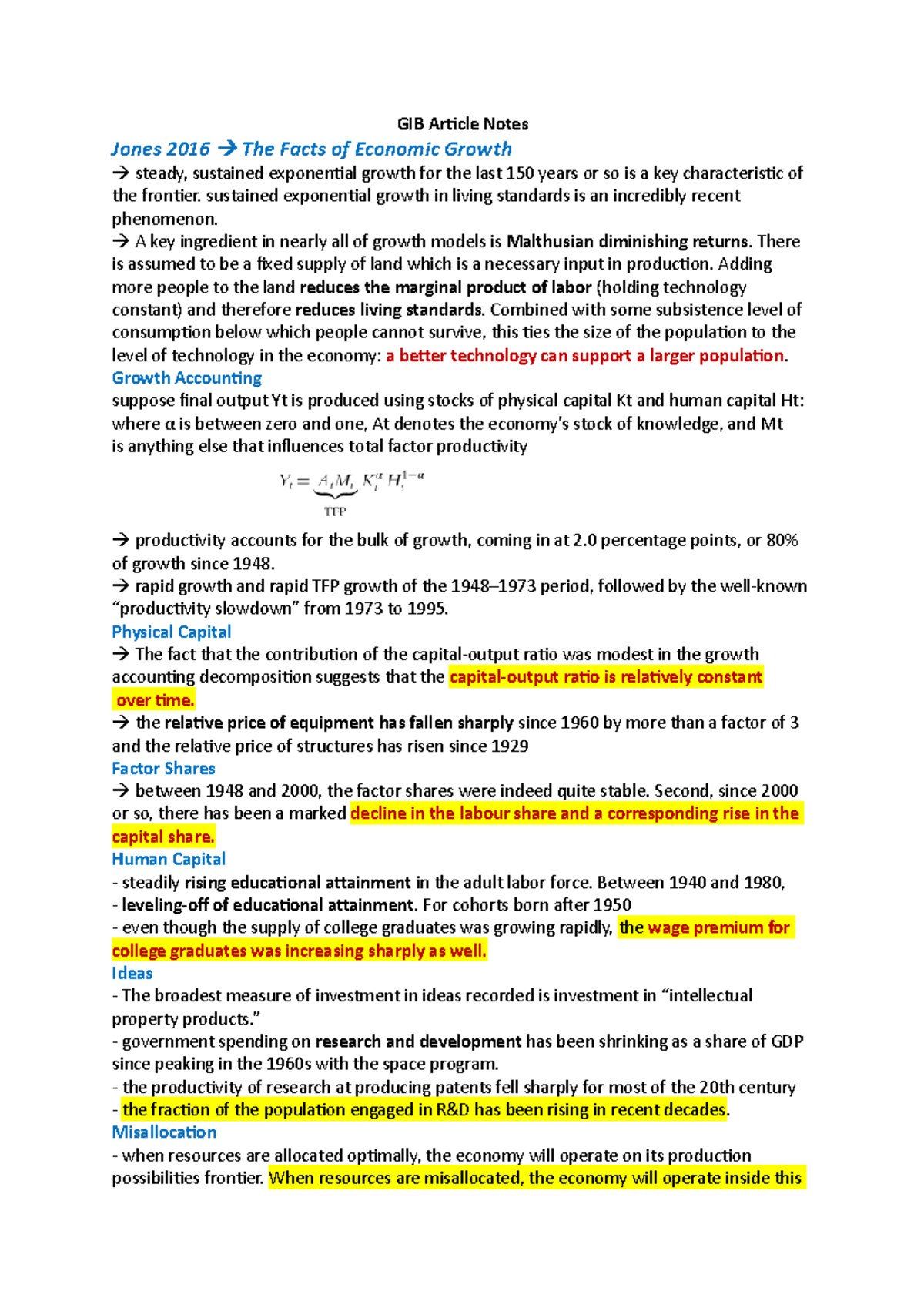 GIB Article Notes: Growth, Institutions, and Economic Development ...