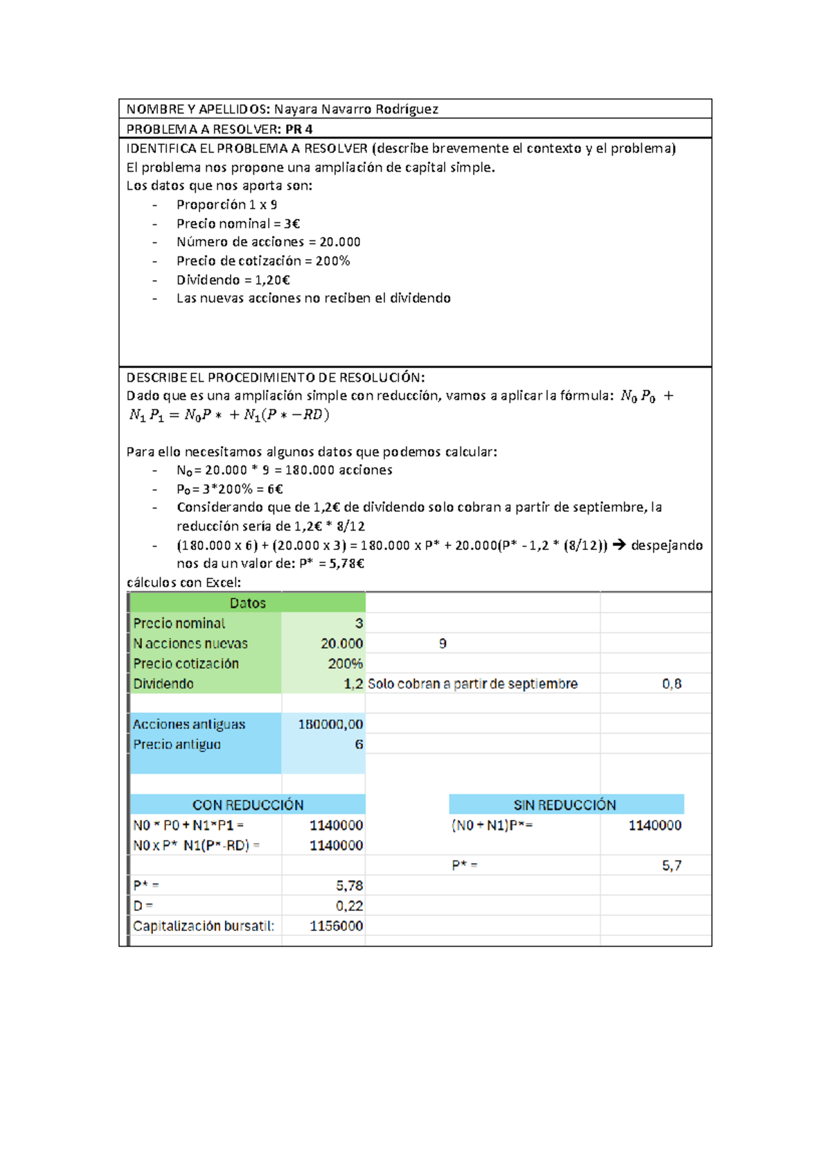 Ejercicios 16.4: Ampliación de Capital Simple y Resolución - Studocu