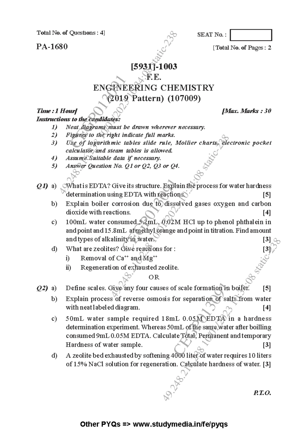 BXE FE Basic Electronics Engineering Exam Paper (Nov-Dec 2019) - Studocu