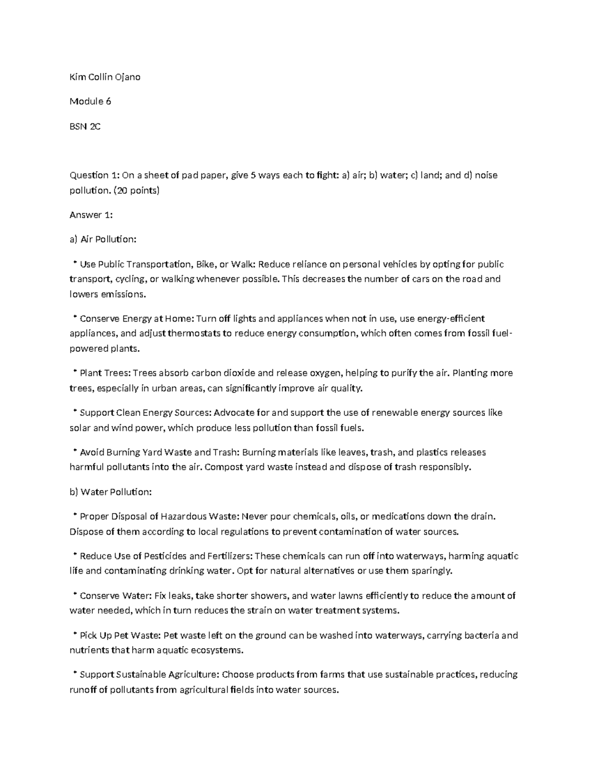 Mod 6 - Notes on Pollution and Climate Change Responses for BSN 2C ...