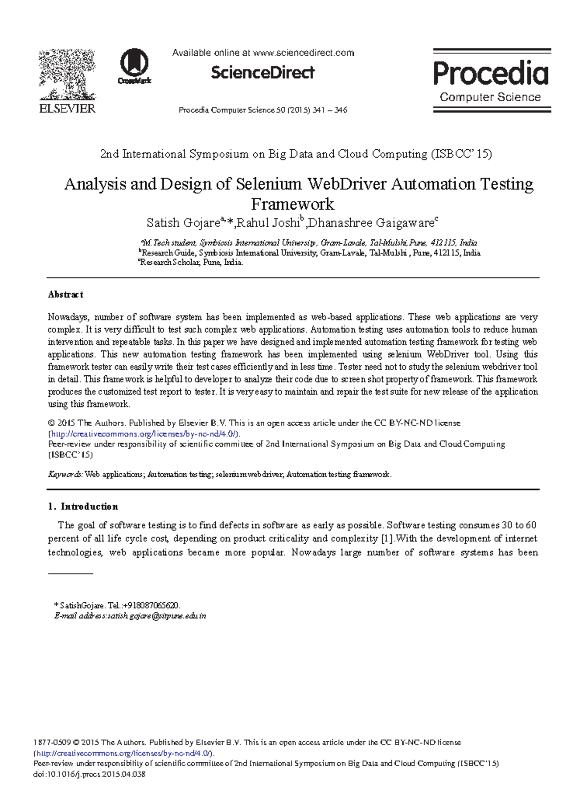 1-s2 - hii - Procedia Computer Science 50 ( 2015 ) 341 – 346 Available ...