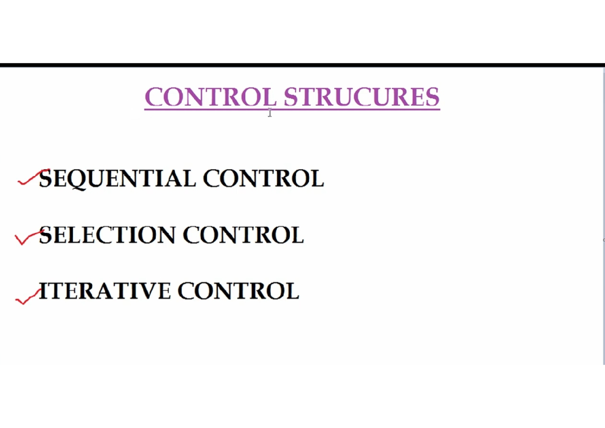 Control Structures I: Sequential, Selection, and Iterative Control ...