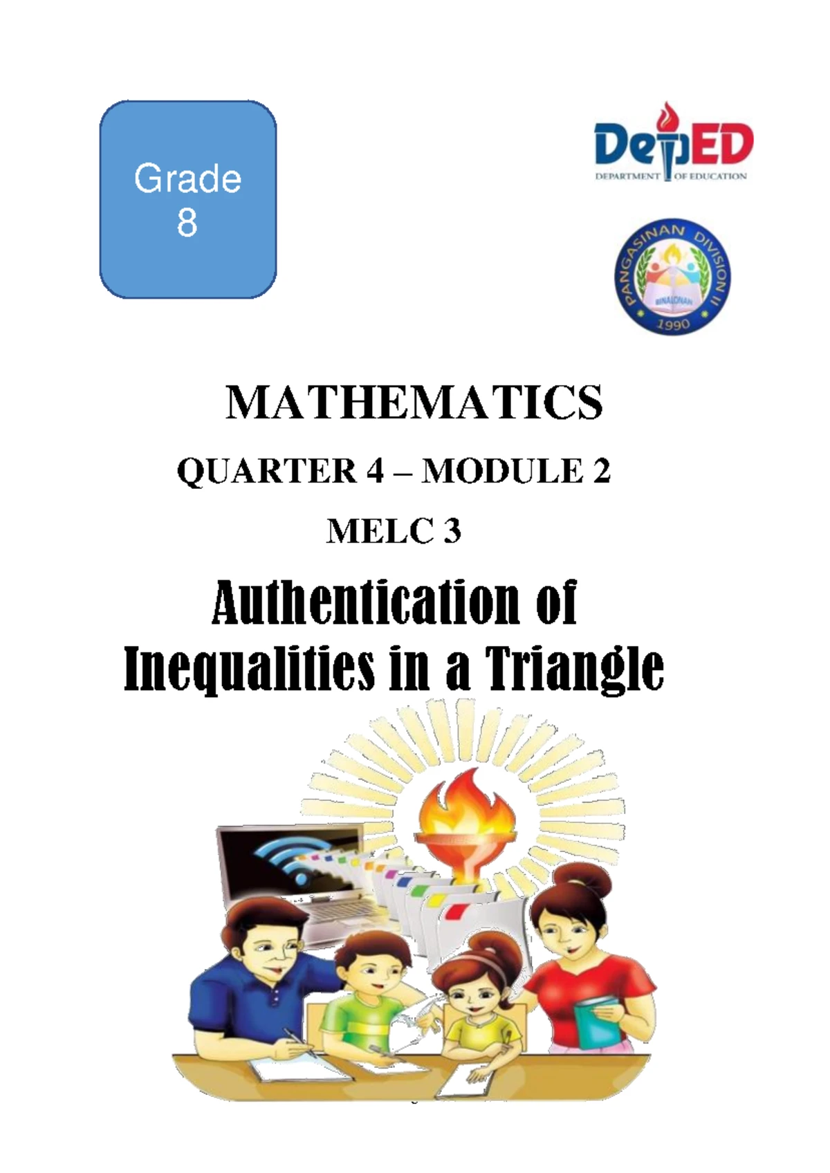 A4 G8 Q4 Math Module 3: Properties of Parallel Lines & Transversals ...