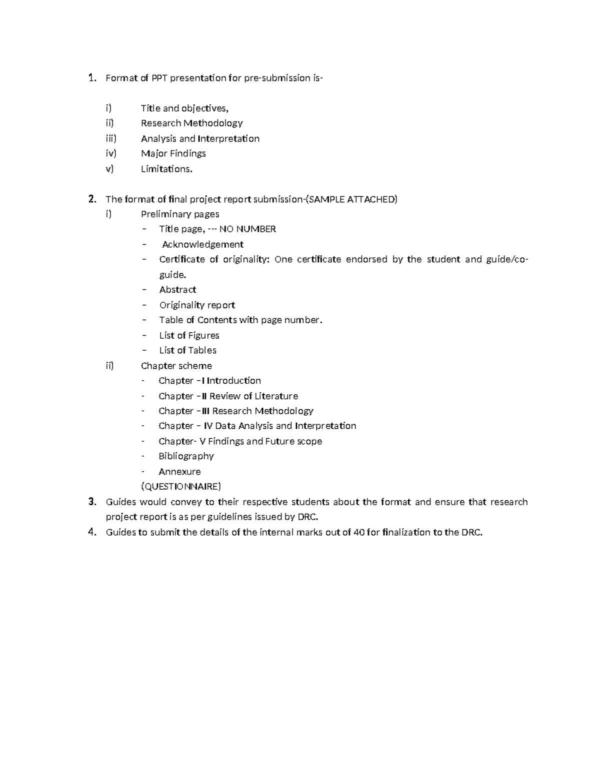 Format of PPT & Final Project Report Guidelines (Course Code) - Studocu