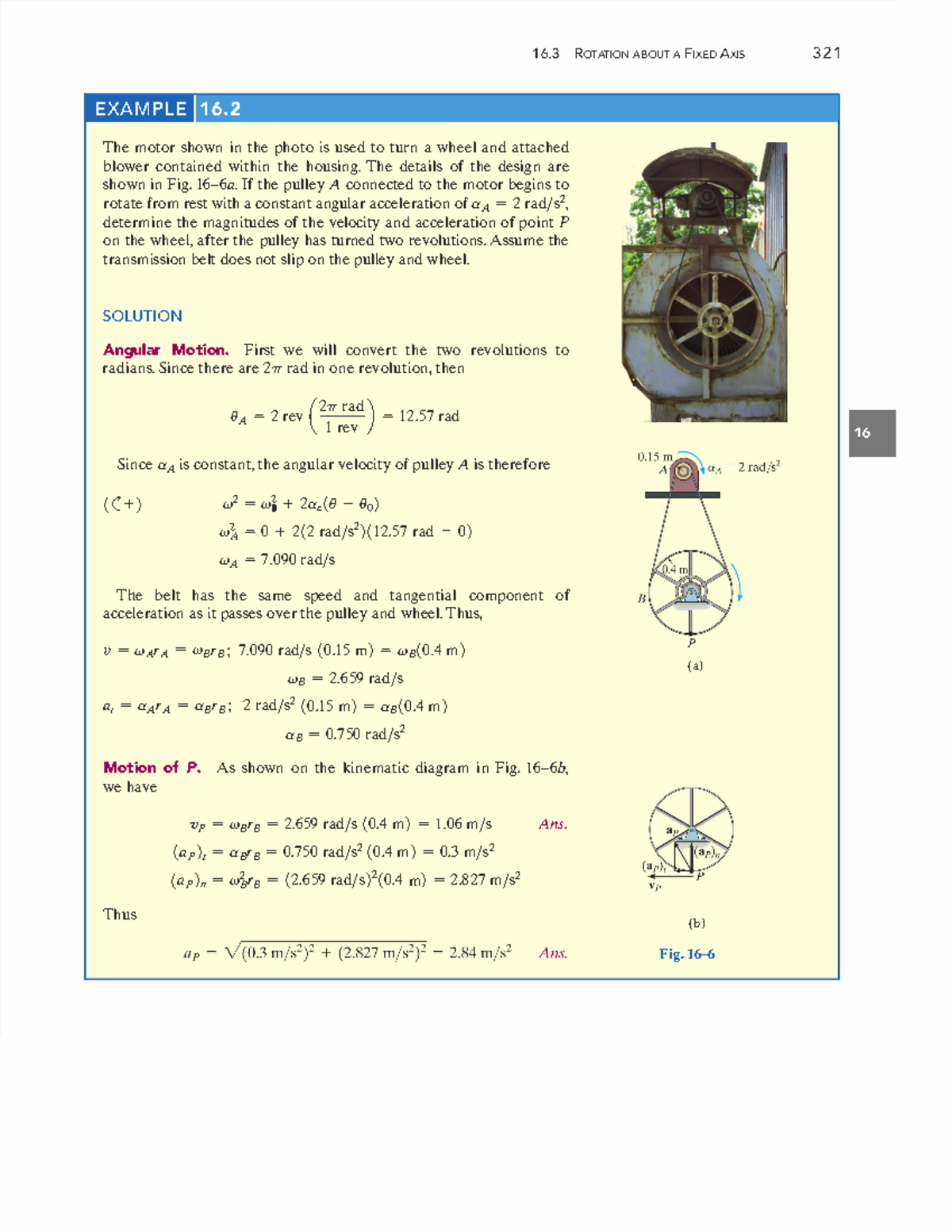 Rotation About a Fixed Axis in Planar Kinematics (16.3) - Studocu