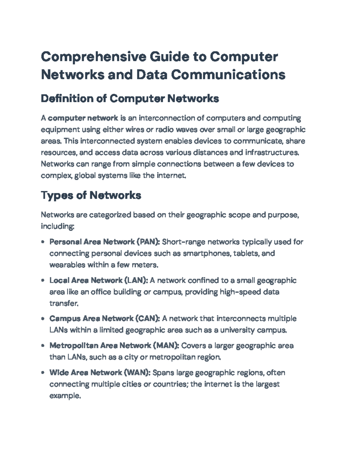 Comprehensive Guide to Computer Networks & Data Communications (CS101 ...