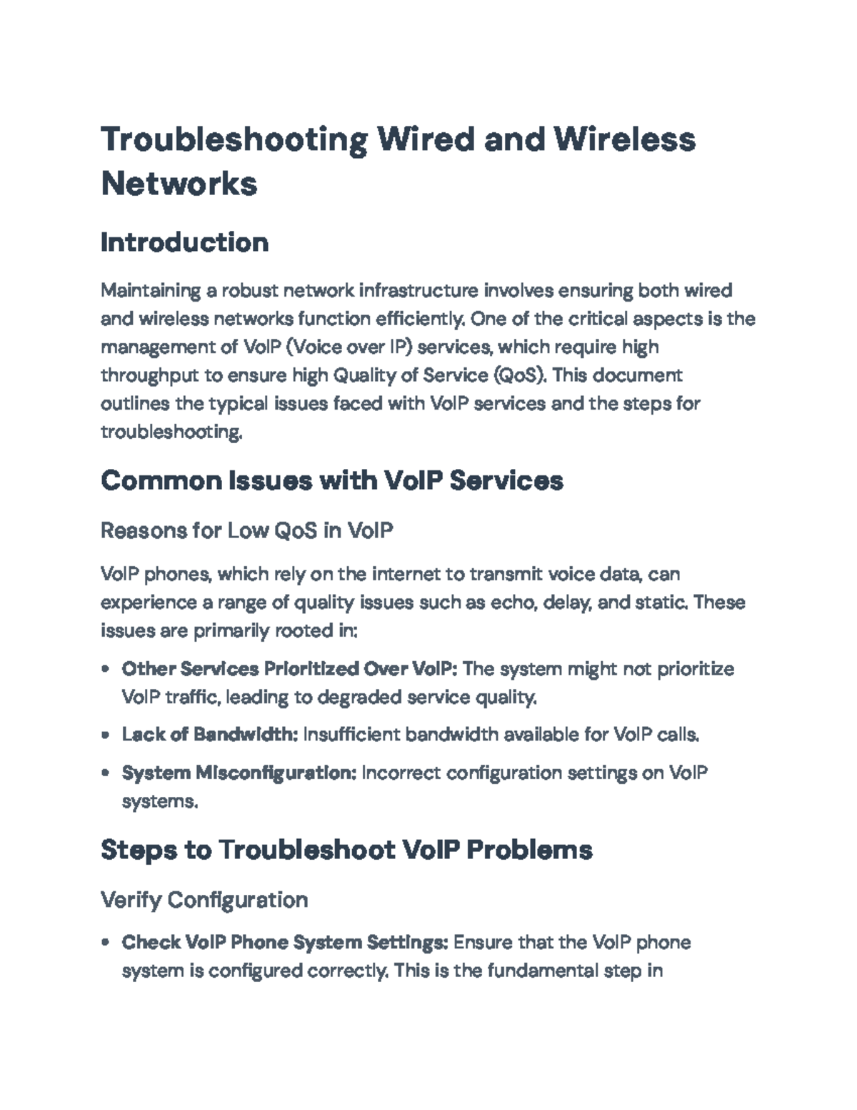 VoIP Troubleshooting Guide: Issues & Solutions for Wired/Wireless ...