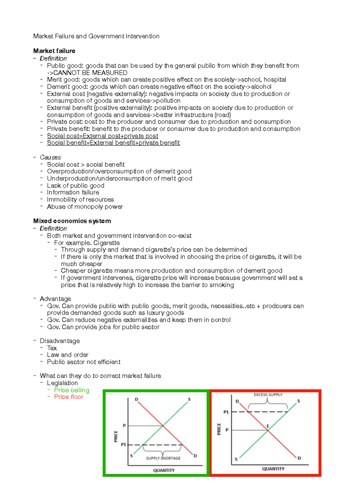 Market failure and government intervention: Apr 7 notes - Studocu