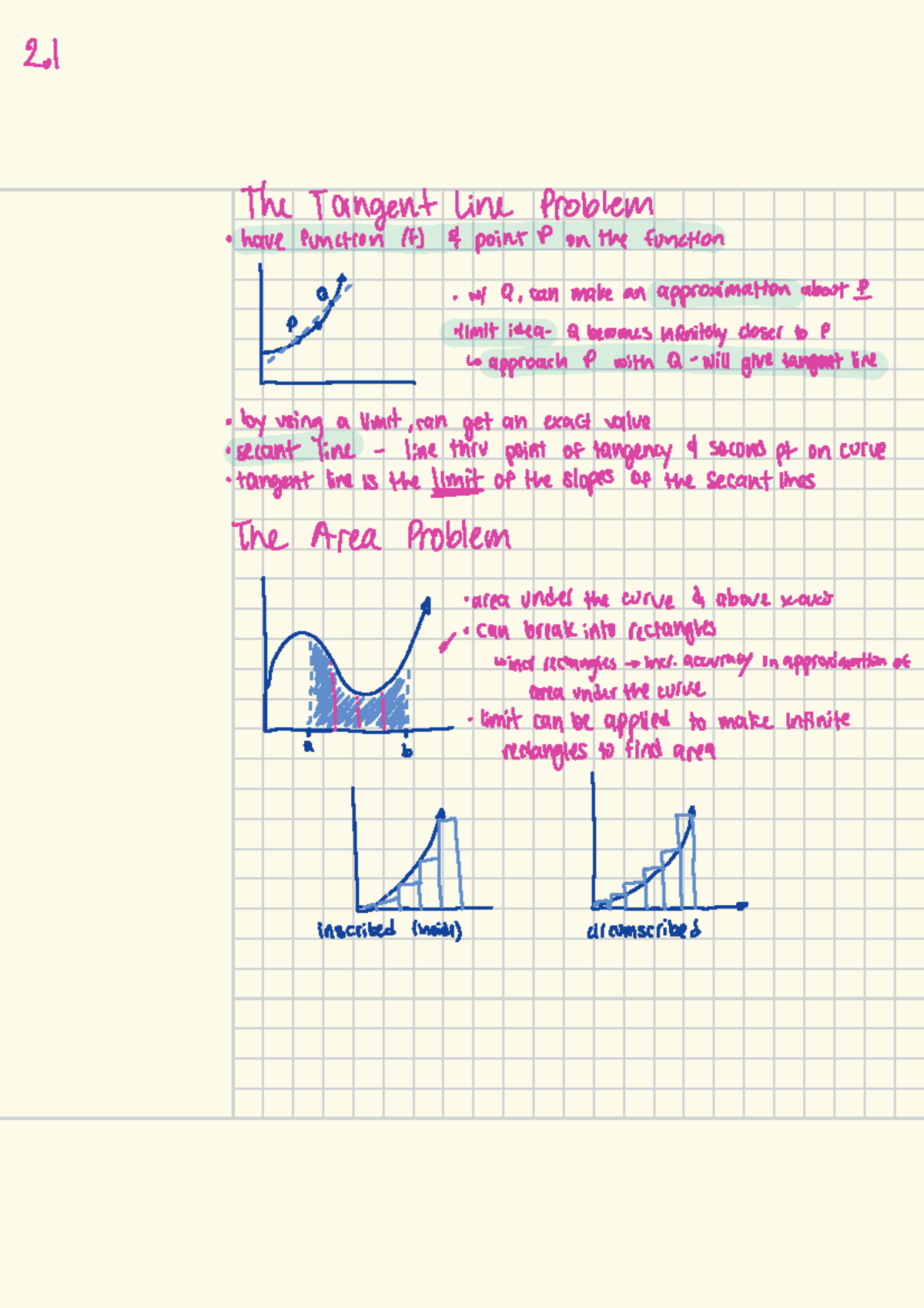 Chem 126 - The Tangent Line and Area Problems Explained - Studocu