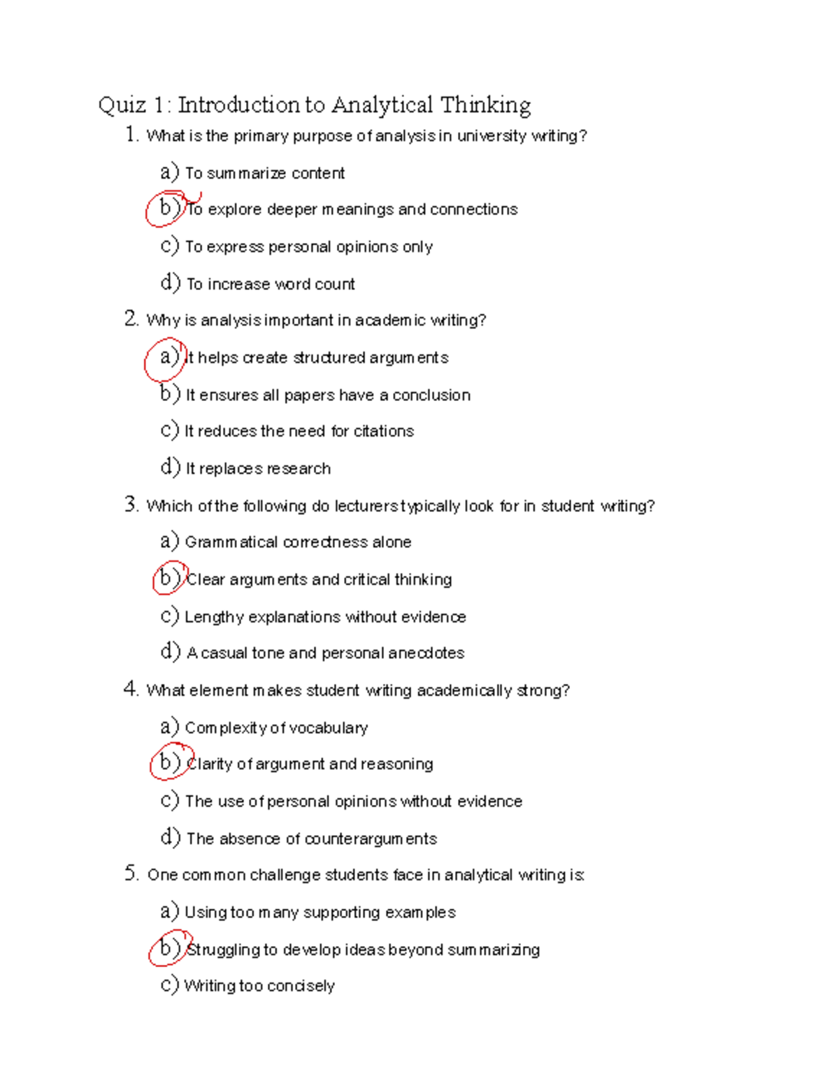 Quiz 1: Intro to Analytical Thinking - Key Concepts and Strategies ...