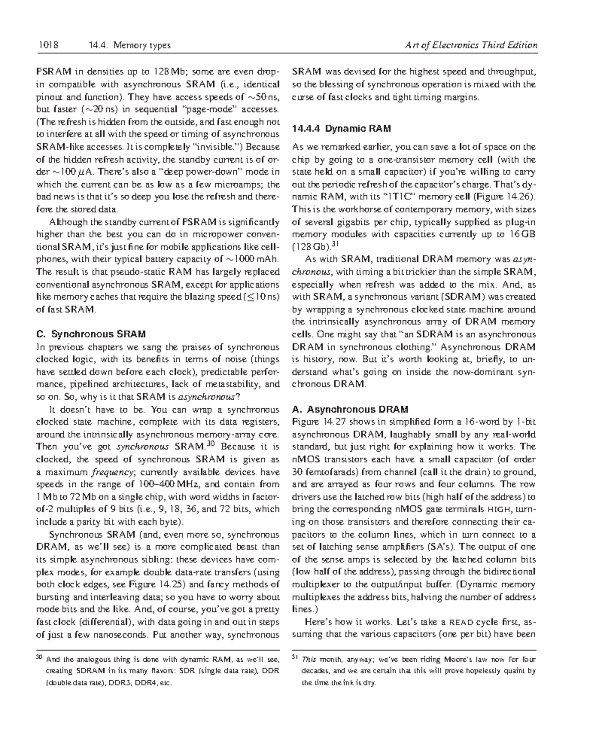 1018 Art of Electronics 3rd Ed. - Memory Types Overview - Studocu