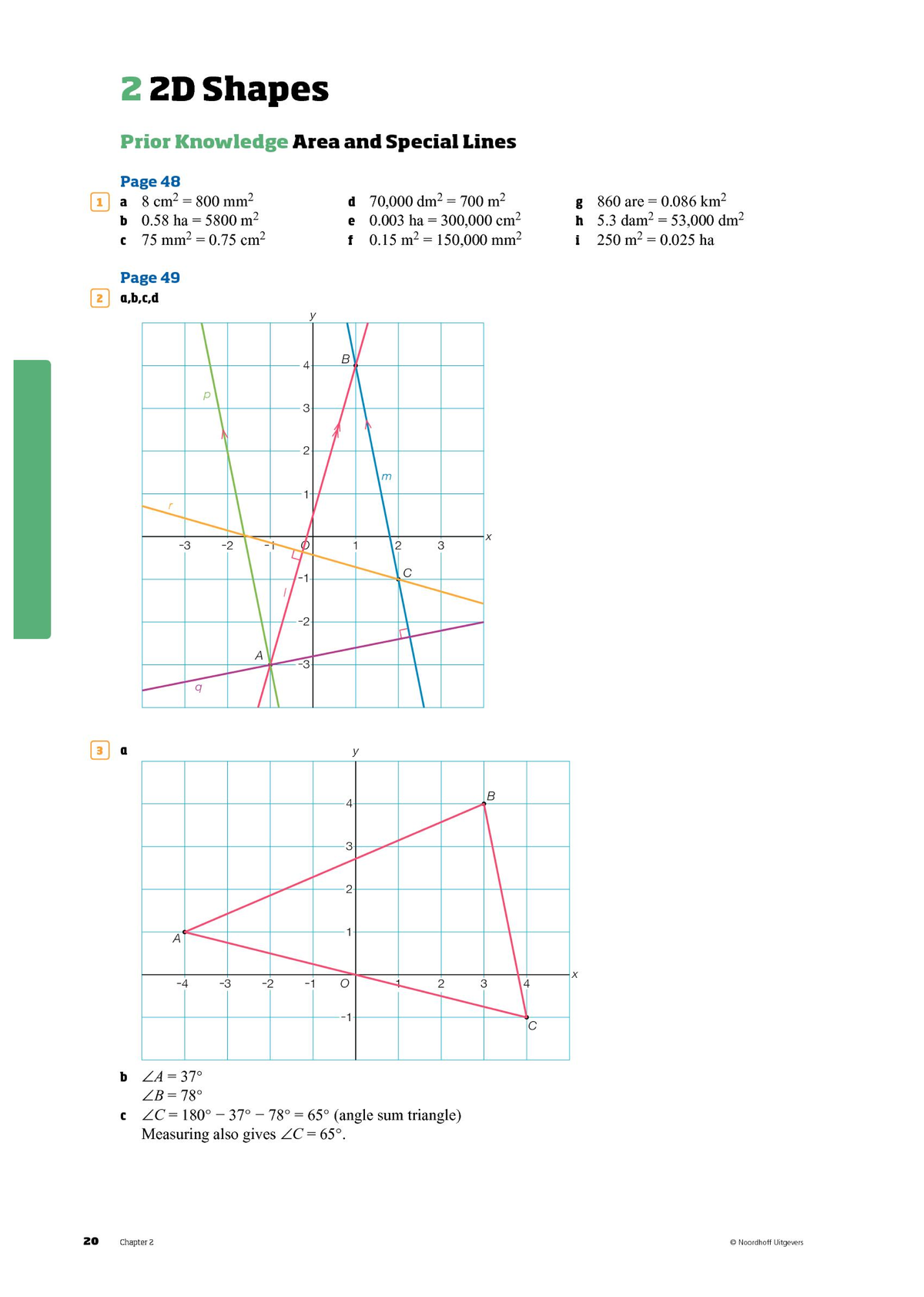 2V CH2 - 2D Shapes and Special Lines Solutions - Studeersnel