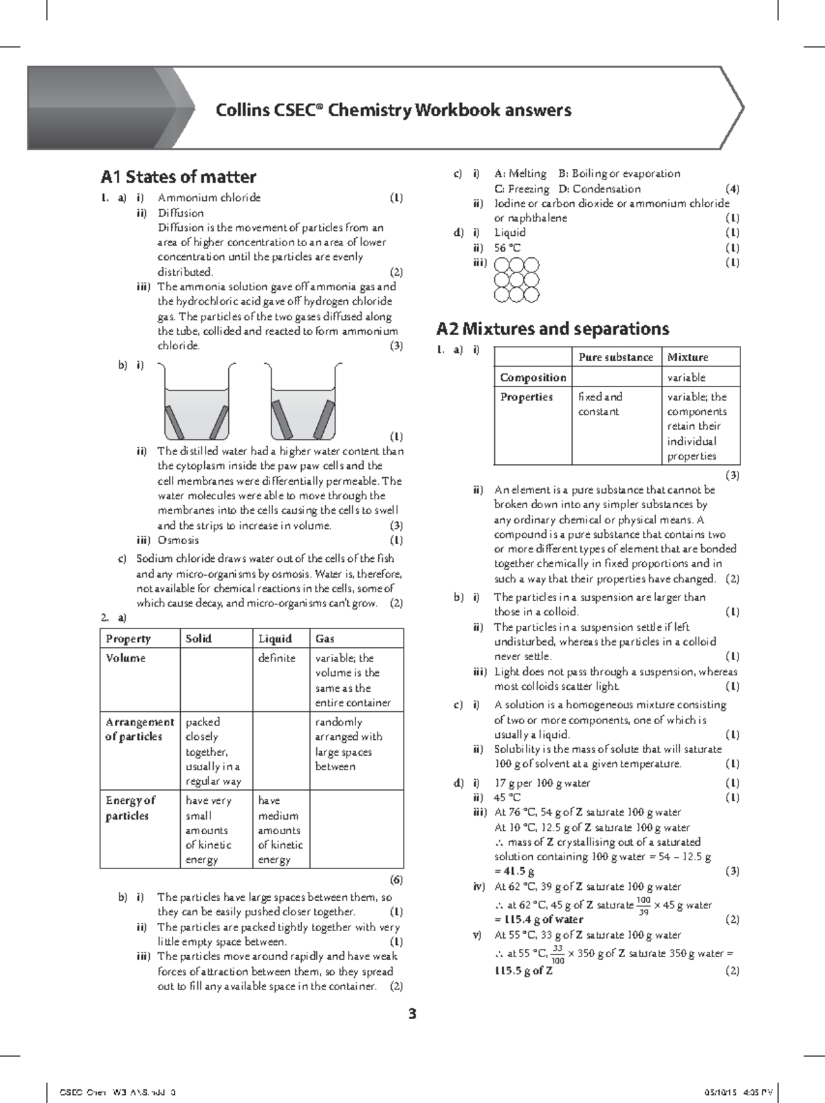 CSEC_Chem_WB_ANS: Comprehensive Answers for Chemistry Workbook - Studocu