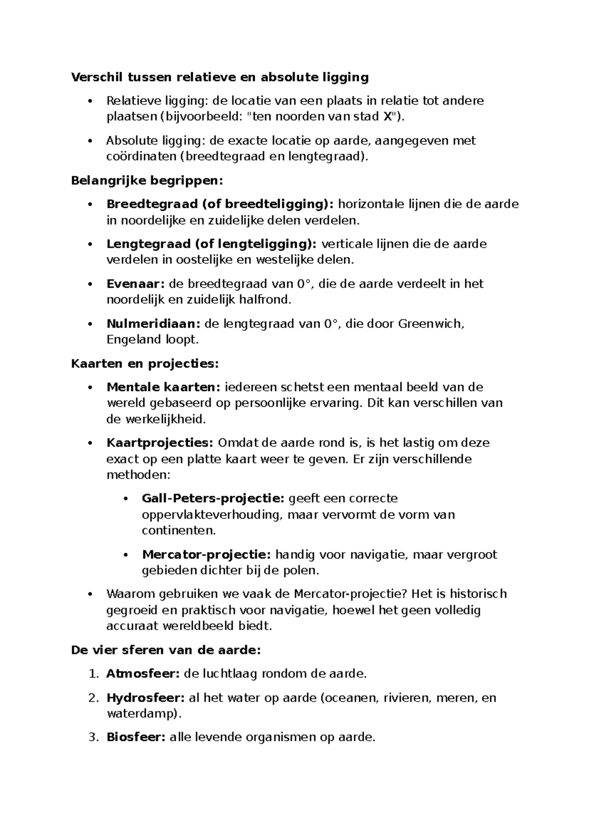 Aardrijkskunde Cursus: Relatieve vs. Absolute Ligging en Duurzaamheid ...