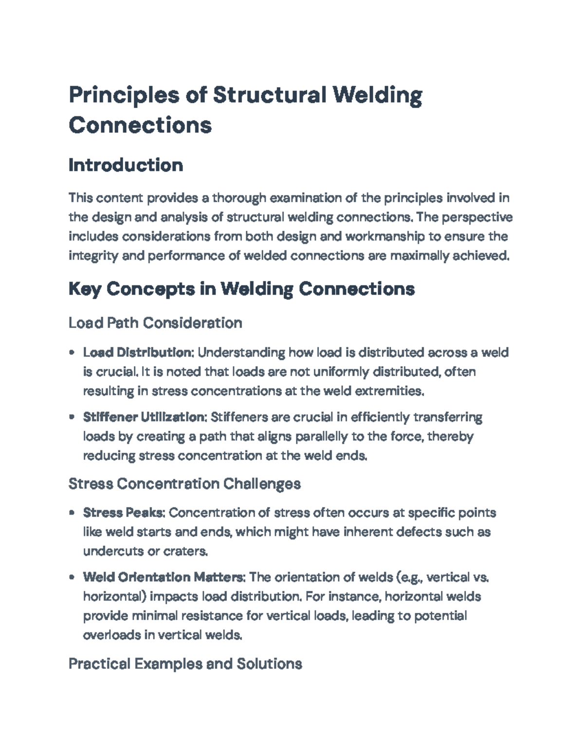 Principles of Structural Welding Connections: Design & Analysis ...