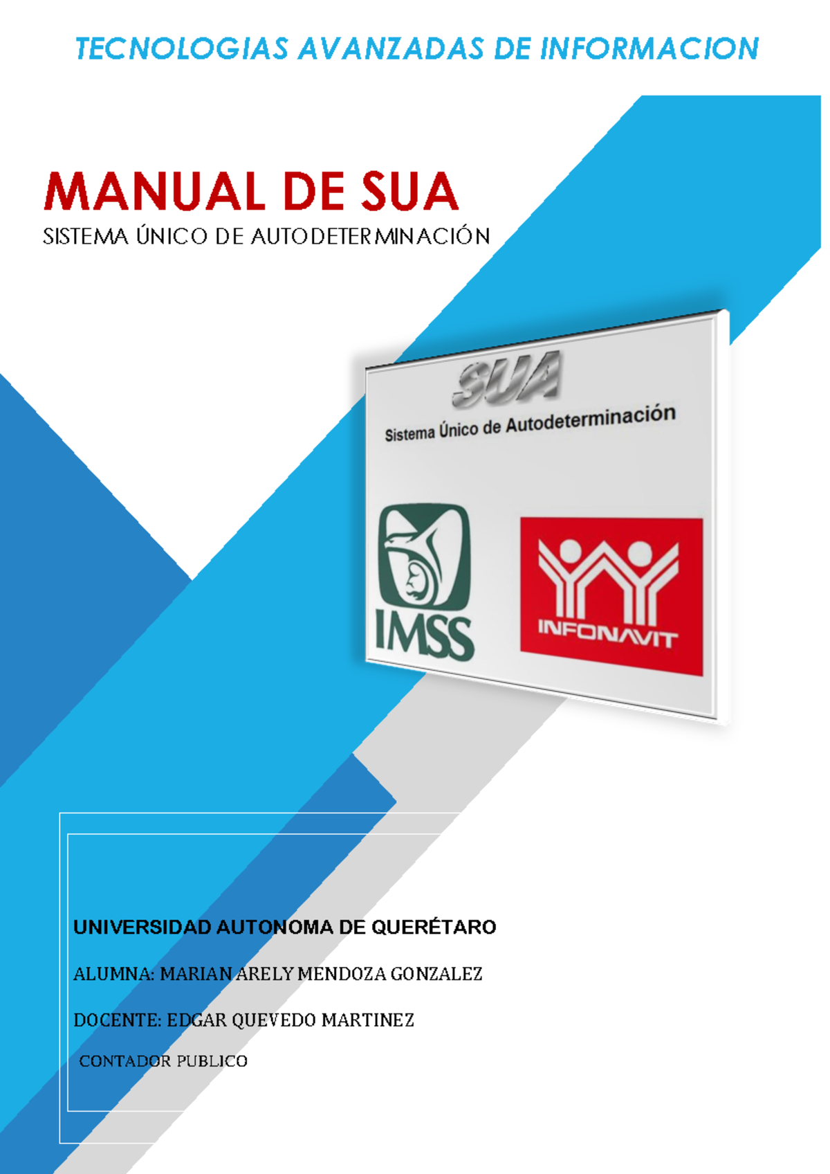 315938 Manualsua - Practica de SUA - MANUAL DE SUA SISTEMA ÚNICO DE ...