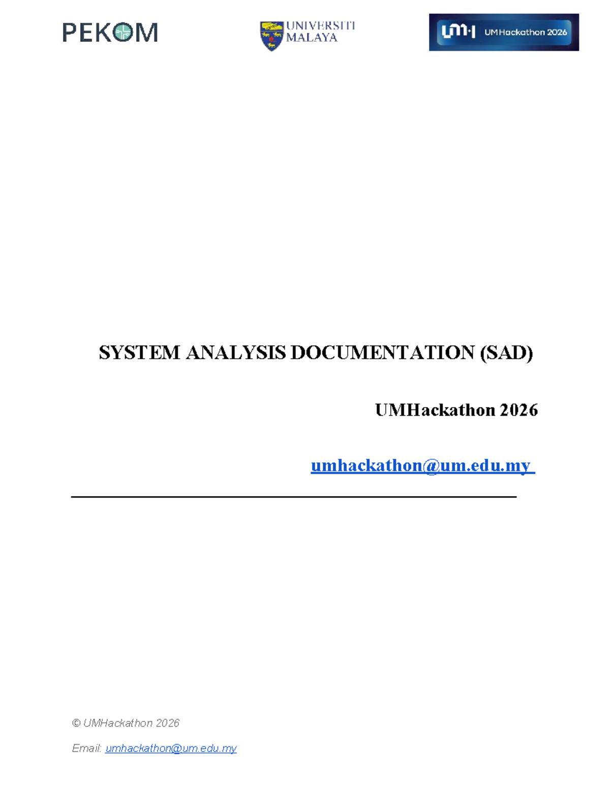 SAD: System Analysis Documentation for YFood - UMHackathon 2026 - Studocu