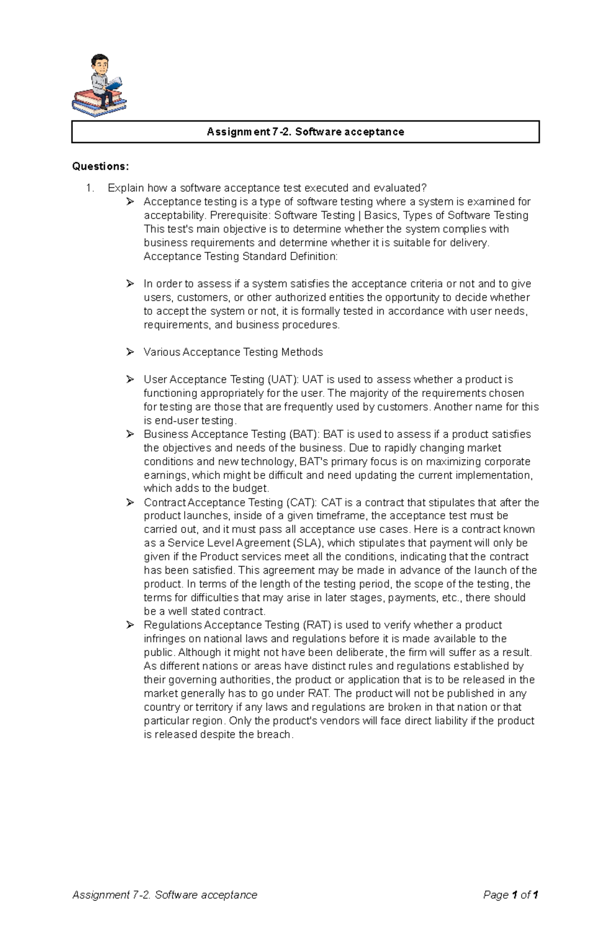 Systems Integration and Architecture 1 - Lecture 4: Acceptance Testing ...