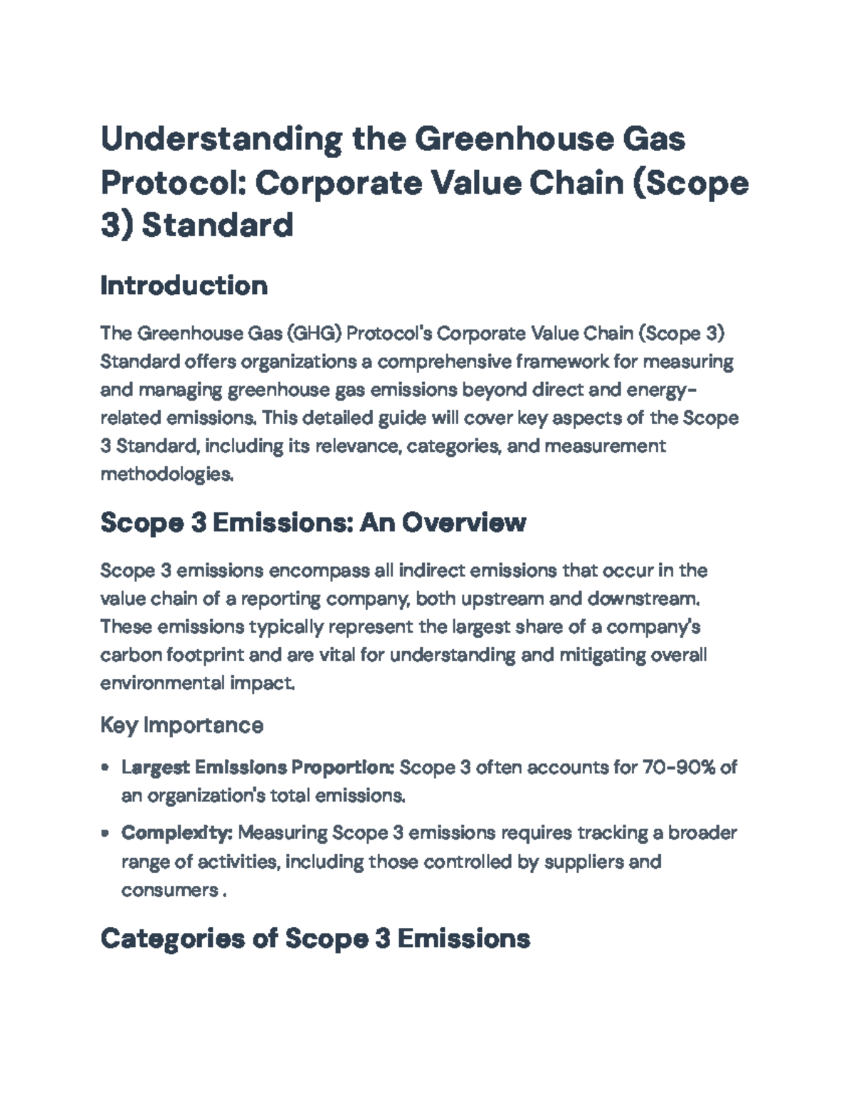 Understanding the GHG Protocol: Corporate Value Chain (Scope 3 ...