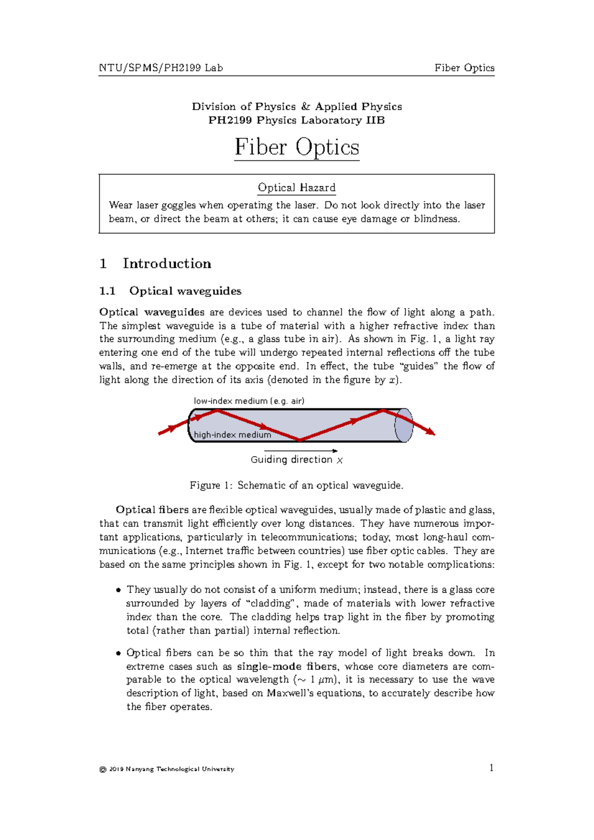 Lab Report on Fiber Optics: Attenuation Coefficients in PH2199 - Studocu