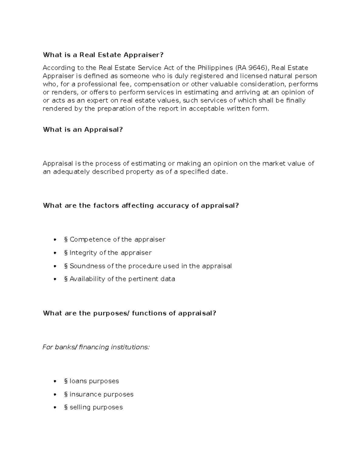 Real Estate Appraiser: Understanding Appraisal Processes and Values ...