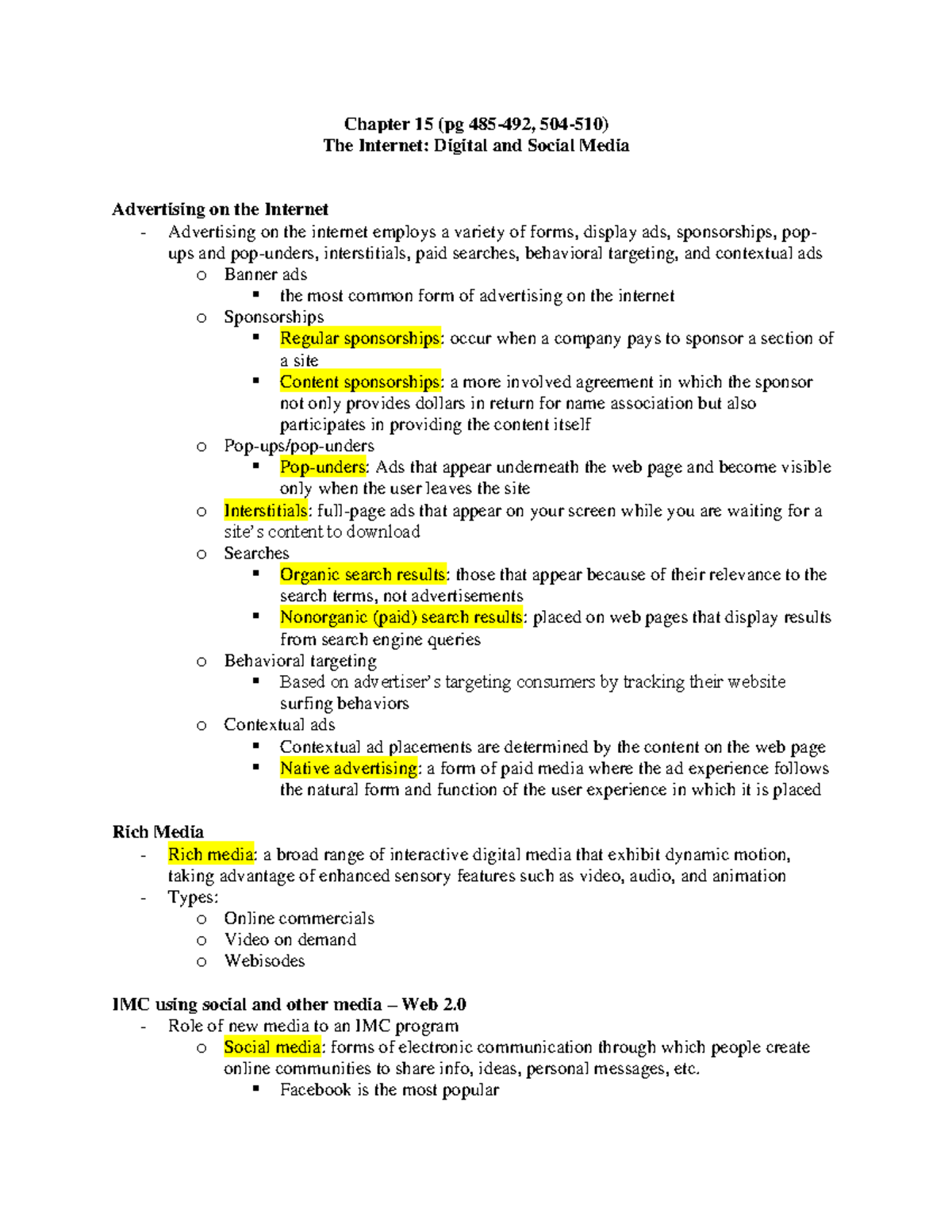 Ch 15: The Internet's Role in Digital and Social Media Marketing - Studocu