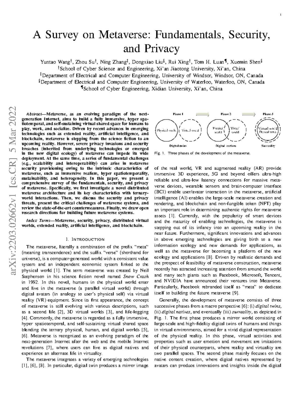 A Survey on Metaverse Fundamentals Security and Pr - A Survey on ...