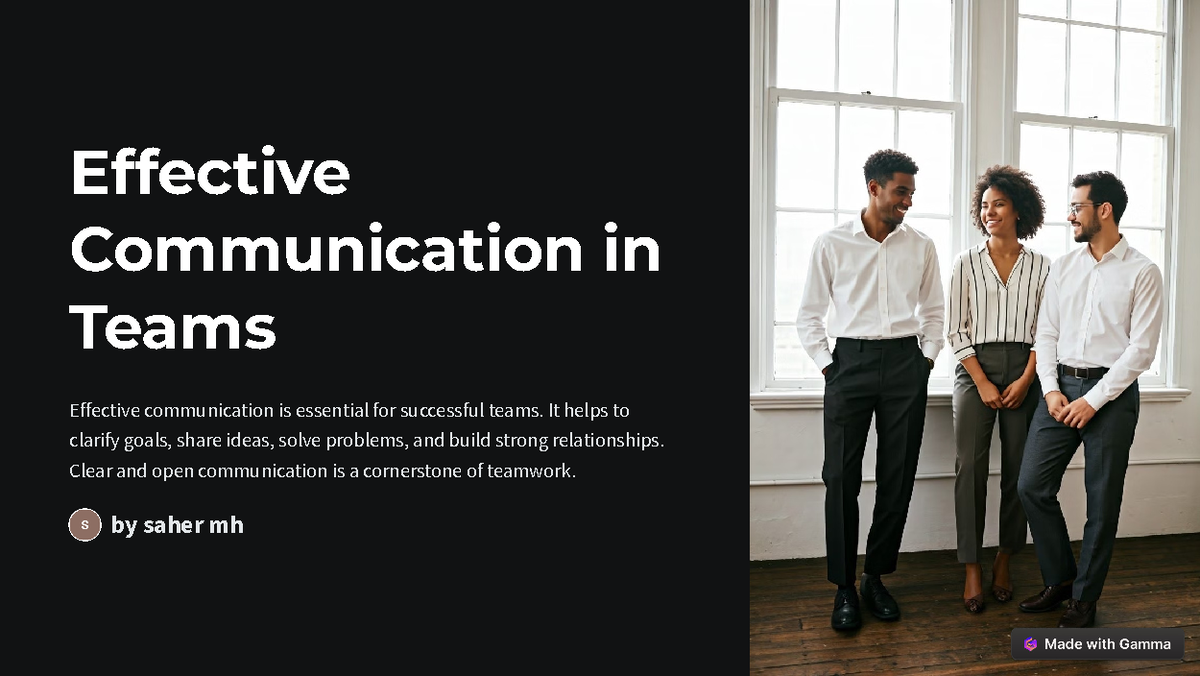 Effective Communication in Teams - Effective Communication in Teams ...