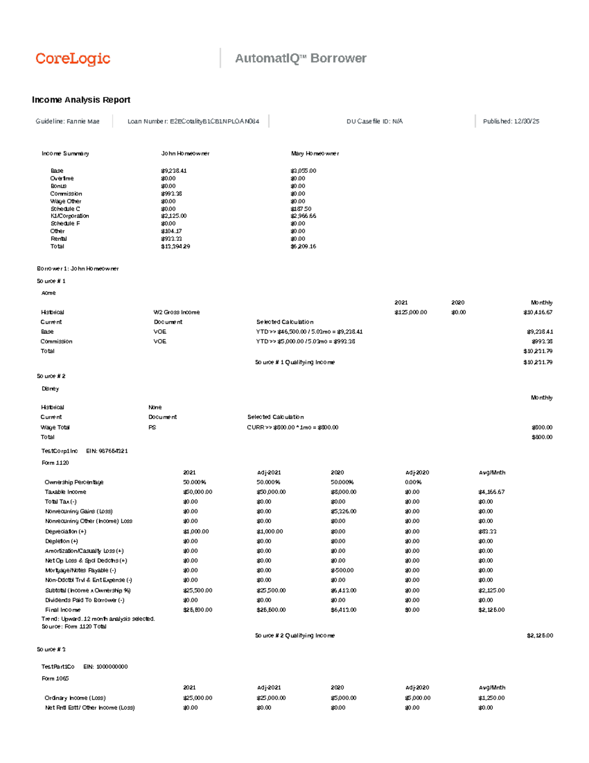 AutomatIQTM Borrower Income Analysis Report Guidelines: Fannie Mae ...