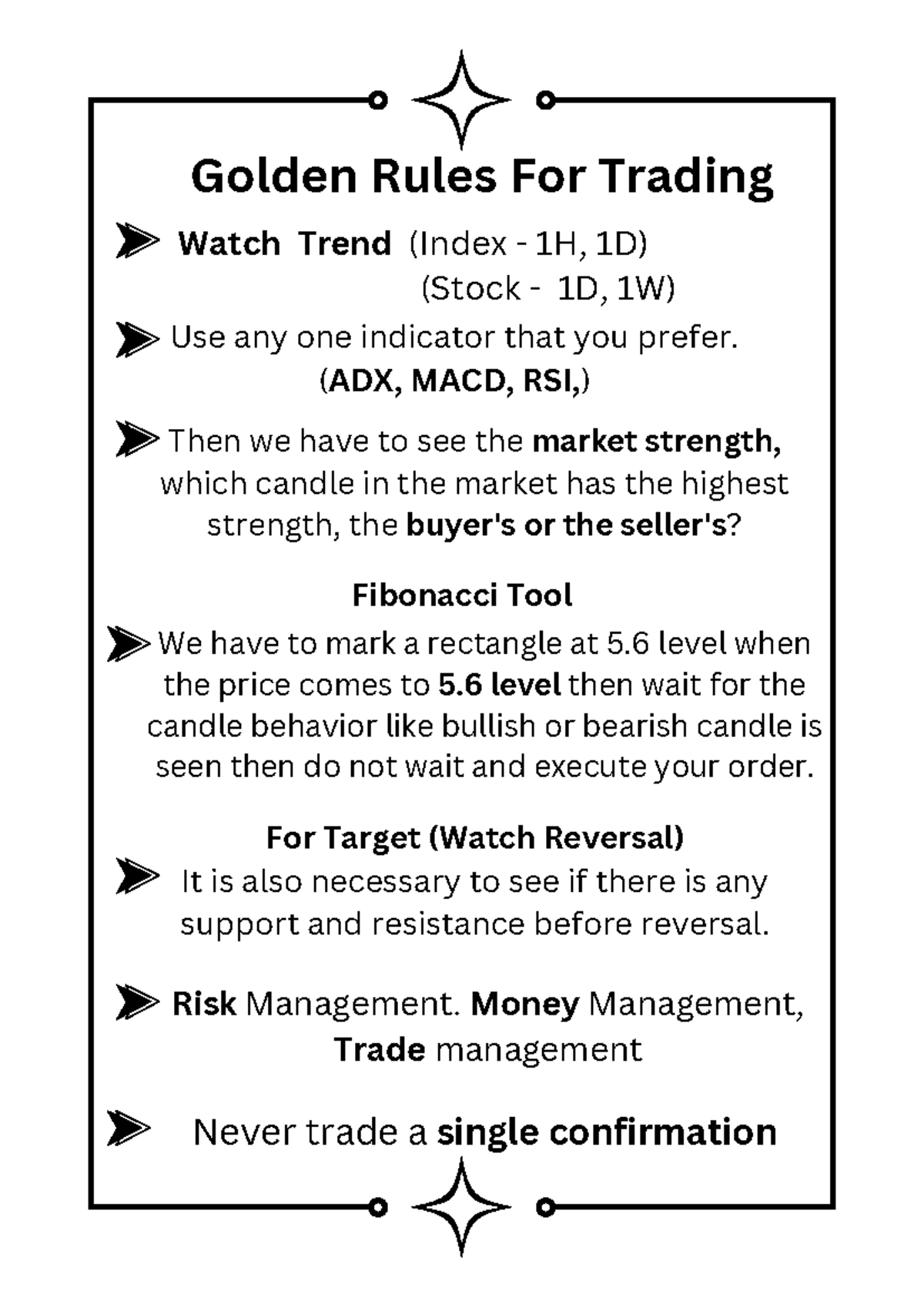 Vishal Sir Trading Rule - Golden Rules For Trading Watch Trend (Index ...