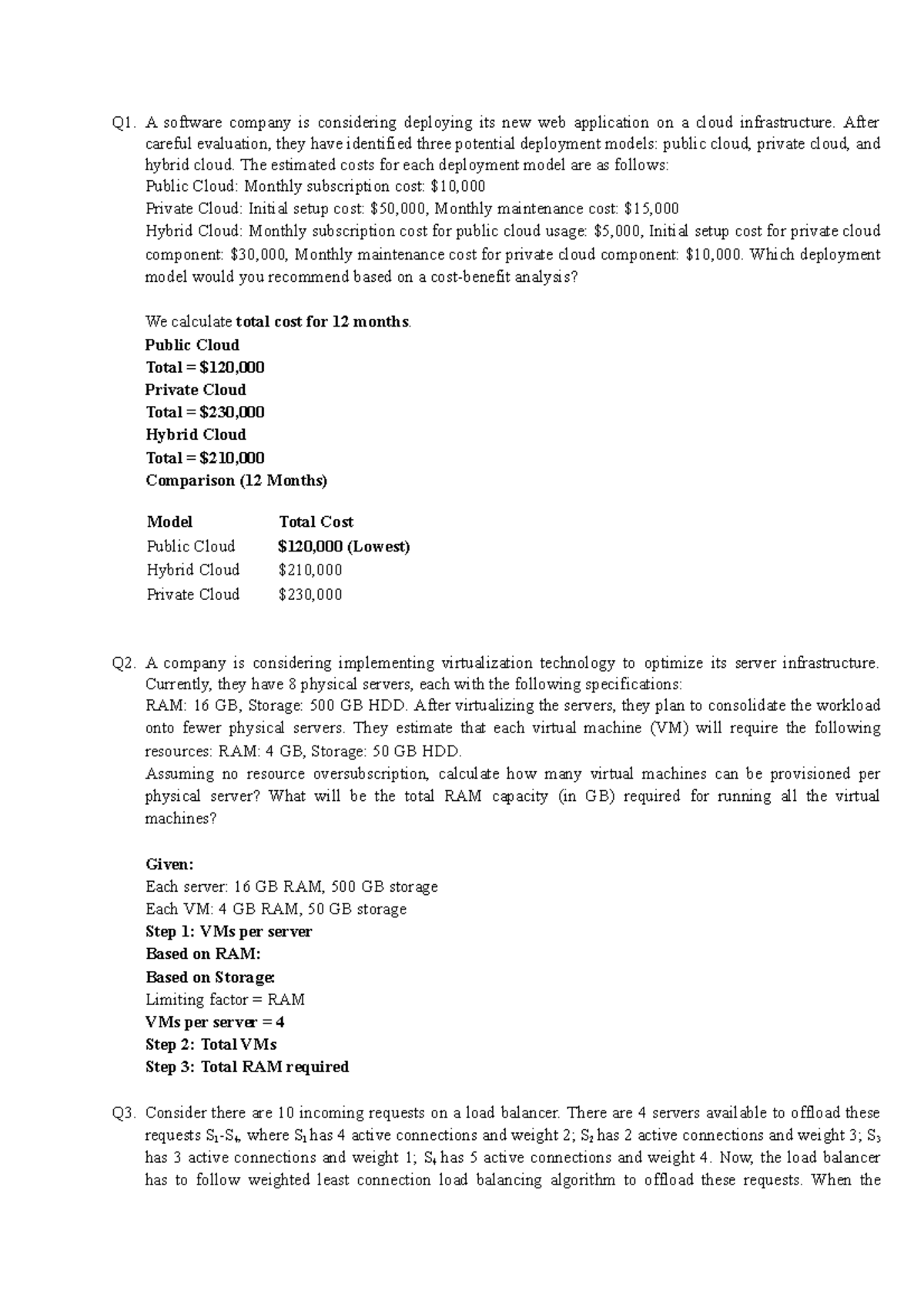 CC Assignment 1: Cloud Deployment & Virtualization Analysis - Studocu
