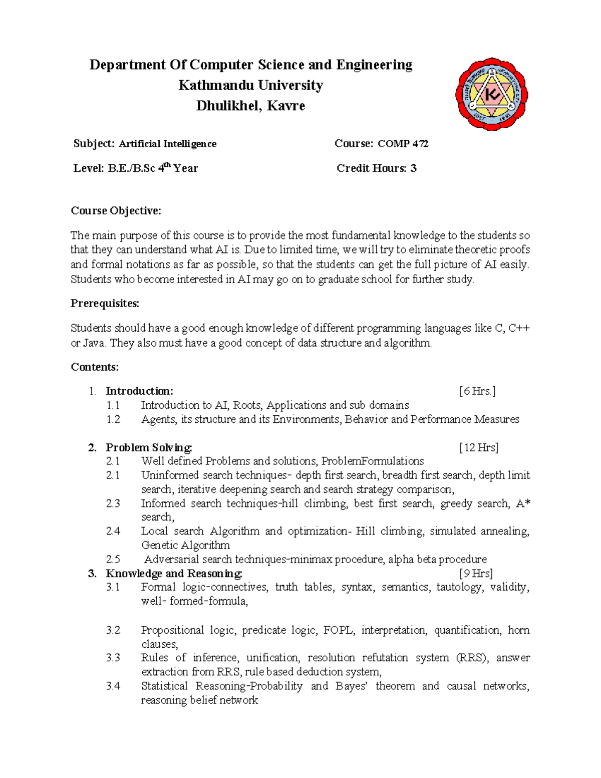 COMP 472 Final Exam Study Notes on Artificial Intelligence - Studocu